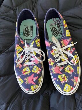 Vans Navy SpongeBob & Patrick Canvas Lace-Up Sneakers